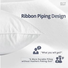 img 2 attached to 🌤️ Puredown King Size Soft Down Feather Bed Pillows - Ultra Comfortable 2-Pack with Washable 100% Cotton Cover