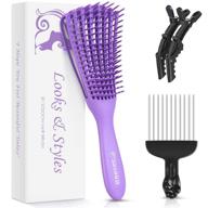 detangling brush for natural hair: no-pain, no-pull solution for 3a to 4c texture, african american hair - wet or dry logo