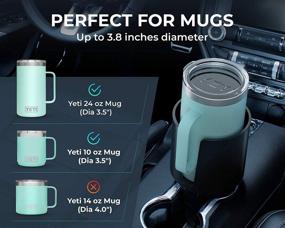 img 1 attached to 🚗 Car Cup Holder Expander and Adapter for Large Bottles - HydroFlask, Nalgene, Yeti Compatible