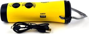 img 3 attached to 🔦 Kaito KA404W Emergency Hand Crank Dynamo 5-LED Flashlight - AM/FM/NOAA Weather Radio, Cellphone Charger, Lithium Rechargeable Battery (Yellow)