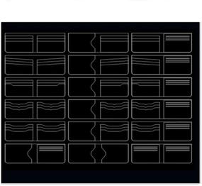 img 1 attached to 🔳 Набор из 14 прозрачных акриловых шаблонов для вырезки узоров на кошельках из кожи - инструмент для самостоятельного изготовления кожаных изделий.