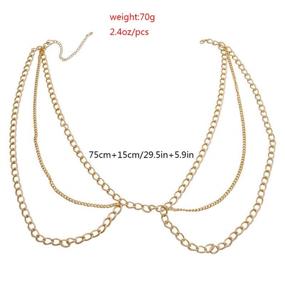 img 3 attached to 🌙 Nicute Layered Chains: Celestial-inspired Summer Jewelry for Women