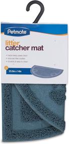 img 1 attached to Petmate Litter Catcher Mat in Half Circle Shape - Ice Blue