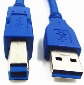 img 1 attached to Bluwee USB 3.0 Cable - Type A-Male to Type B-Male - 10ft (3m) - Round Blue for Enhanced SEO