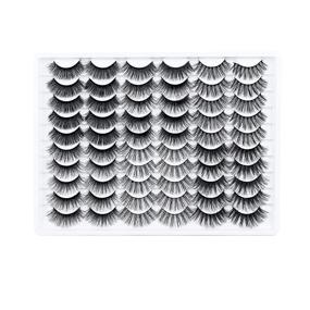 img 4 attached to 👁️ VIVIDLY 6D False Eyelashes Wholesale - 30 Pairs, 6 Styles: Thick Wispy Eye Lashes- Soft and Bushy- Wholesale Pack