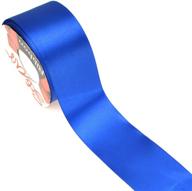 🎀 25 yard spool of 2 inch wide royal blue satin ribbon - ideal for floral arrangement, wedding bouquet, diy artwork projects - no fading polyester ribbon with star quality weaving logo