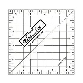 img 2 attached to 📐 Bloc Loc HST- 4.5x4.5 Inches Half Square Acrylic Triangle Ruler