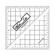 📐 bloc loc hst- 4.5x4.5 inches half square acrylic triangle ruler logo