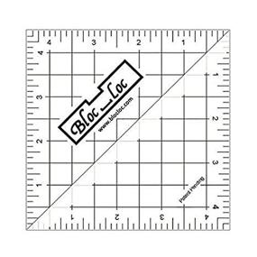 img 4 attached to 📐 Bloc Loc HST- 4.5x4.5 Inches Half Square Acrylic Triangle Ruler