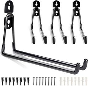 img 4 attached to 🔧 Heevir Garage Hooks Heavy Duty - 11 Inch Large Wall Mount Storage Hanger, 4 Pack Long Hook Garage Organizer for Various Items