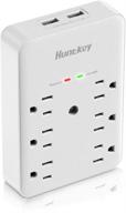 🔌 huntkey smd607a: powerful 6 ac outlets surge protector with 2 usb charging ports, 3.4 amp logo