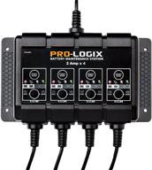 🔋 clore automotive pl4020 pro-logix 4-банковый 8-амперный полностью автоматический интеллектуальный зарядное устройство 12 в зарядное устройство для аккумулятора с поддержанием заряда и десульфататором с температурной компенсацией - черный логотип