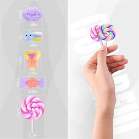 img 2 attached to 🌈 Colorful 50Pcs Mixed Slime Charms with Hair Bobby Pins: Kawaii Candy Sweets Lollipop Assorted Flatback Resin Embellishments for DIY Crafts, Scrapbooking & Hair Clip Decorations