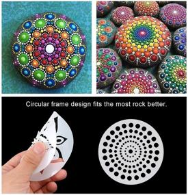 img 1 attached to 🎨 Enhance Your DIY Rock Painting with 42 Pack Mandala Dot Painting Templates: Explore Creative Art Projects (4 inch Round Stencils)
