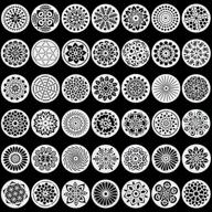 🎨 enhance your diy rock painting with 42 pack mandala dot painting templates: explore creative art projects (4 inch round stencils) logo