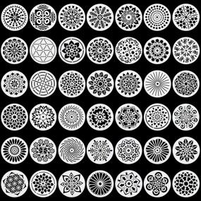 img 4 attached to 🎨 Enhance Your DIY Rock Painting with 42 Pack Mandala Dot Painting Templates: Explore Creative Art Projects (4 inch Round Stencils)
