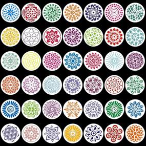 img 3 attached to 🎨 Enhance Your DIY Rock Painting with 42 Pack Mandala Dot Painting Templates: Explore Creative Art Projects (4 inch Round Stencils)