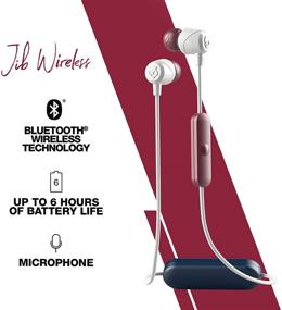 img 2 attached to 🎧 Динамичный звук в движении: Skullcandy Jib беспроводные вставные наушники - белые/малиновые