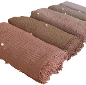 img 1 attached to 🧣 LMVERNA Wrinkle Cotton Scarves: Elevating Women's Fashion Accessories