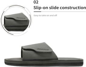 img 3 attached to Ultimate Comfort & Lightweight: NORTIV Sandals for Men - Athletic Memory Shoes