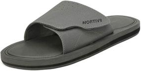 img 4 attached to Ultimate Comfort & Lightweight: NORTIV Sandals for Men - Athletic Memory Shoes