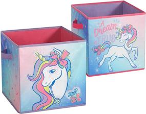 img 4 attached to 📦 Nickelodeon JoJo Siwa Collapsible LED Light Up Toy Storage Cubes, Pack of 2, 11.5 inches