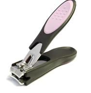 💅 comfort grip nail clipper with catcher - chrome plated toenail clippers | sharp, sturdy & stainless steel for men and women logo