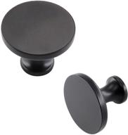 10-pack goldenwarm ls9189bk matte black cabinet knobs - round 1.26-inch diameter kitchen cabinet hardware for cupboards and drawers, black pulls and knobs for kitchen cabinets logo