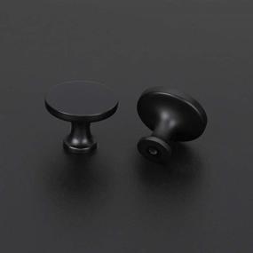 img 2 attached to 10-Pack Goldenwarm LS9189BK Matte Black Cabinet Knobs - Round 1.26-Inch Diameter Kitchen Cabinet Hardware for Cupboards and Drawers, Black Pulls and Knobs for Kitchen Cabinets