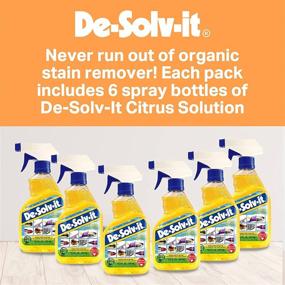 img 1 attached to 🍊 De-Solv-It Citrus Solution - Powerful Odor & Stain Remover, 12.6-Ounce (6-Pack) for Cloth, Wood, Glass & More