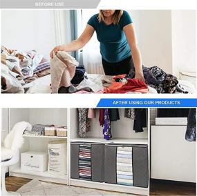 img 1 attached to 🗄️ Aedla&amp;Aller Closet Organizers and Storage Bag: Maximize Space with 110L Capacity for Blankets, Comforters, Bedding, and Clothes Storage