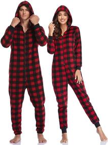 img 4 attached to COLORFULLEAF Couples Matching Christmas Jumpsuits Women's Clothing
