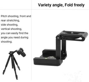 img 2 attached to 📷 STSEETOP Universal Camera Bracket, Z Type Folding Quick Release Tripod Mount with Aluminium Alloy Vertical Holder Grip for Sony Canon Nikon Camera Camcorder, Tripod, and Slider Rail