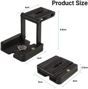 img 1 attached to 📷 STSEETOP Universal Camera Bracket, Z Type Folding Quick Release Tripod Mount with Aluminium Alloy Vertical Holder Grip for Sony Canon Nikon Camera Camcorder, Tripod, and Slider Rail