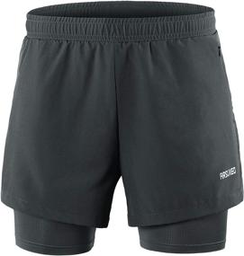 img 3 attached to ARSUXEO Men's 2-in-1 Running Shorts with Zipper Pocket B202 - Breathable and Versatile!