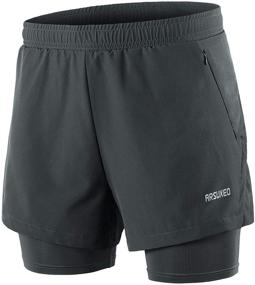 img 4 attached to ARSUXEO Men's 2-in-1 Running Shorts with Zipper Pocket B202 - Breathable and Versatile!