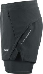 img 2 attached to ARSUXEO Men's 2-in-1 Running Shorts with Zipper Pocket B202 - Breathable and Versatile!