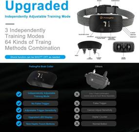 img 3 attached to 🐶 PettingPal Dog Bark Collar - Rechargeable and Waterproof Anti-Barking Device - Adjustable Sensitivity Control with 7 Levels of Vibration, Shock, and Beep Training Modes - Suitable for Small, Medium, and Large Dogs