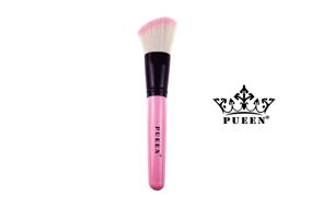 img 1 attached to 🎒 PUEEN 5 Piece Pink Synthetic Hair Travel Makeup Brush Set: Ideal Brushes in Travel Bag - Includes 8 Different Brushes-BH000008