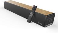 🔊 bestisan 60 watt sound bar with unique oak finish design & deep bass - perfect for tv, 3 equalizer modes, bluetooth 5.0, wall mountable logo