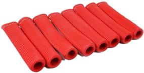 img 3 attached to 🔥 8 Pack of 6 inch Heat Shielded Spark Plug Wire Boots - Titanium (Red) - Ultimate Thermal Protection for Car and Truck Spark Plugs