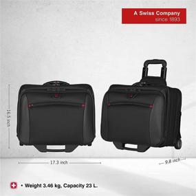 img 3 attached to Wenger Patriot Rolling Case - Black 🧳 for Up to 17-Inch Laptop, including Notebook Case (WA-7953-02F00)