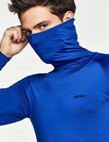 img 1 attached to TSLA Men's Long Sleeve Workout Shirts Hoodie with Mask: Cool, Dry Fit UPF 50+ Sports Compression