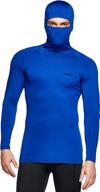 tsla men's long sleeve workout shirts hoodie with mask: cool, dry fit upf 50+ sports compression логотип