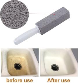 img 1 attached to 🧽 Lianteng Pumice Cleaning Stone with Extended Handle 3 Pack - Toilet Bowl Ring Hard Water Ring Cleaner, Limescale & Stain & Rust Grill Griddle Remover Cleaning Brush for Bath, Pool, Kitchen, Household