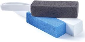 img 4 attached to 🧽 Lianteng Pumice Cleaning Stone with Extended Handle 3 Pack - Toilet Bowl Ring Hard Water Ring Cleaner, Limescale & Stain & Rust Grill Griddle Remover Cleaning Brush for Bath, Pool, Kitchen, Household