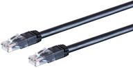 🐈 monoprice cat6 outdoor rated ethernet patch cable - 0.5 feet - black: snagless rj45, 550mhz, utp, pure bare copper wire, 24awg logo