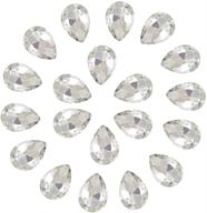 crystal teardrop rhinestones pointback jewelry sewing logo