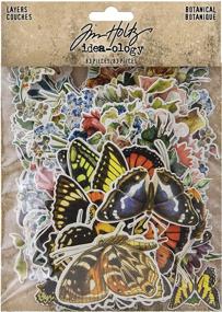 img 1 attached to 🌿 Enhance Your Crafts with Tim Holtz Idea-ology Layers-Botanicals - 83 Pieces (TH93554)