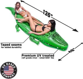 img 1 attached to GoFloats BigAl' Giant Inflatable Alligator: Top-Quality, 🐊 Over 11' Long Fun for Adults and Kids